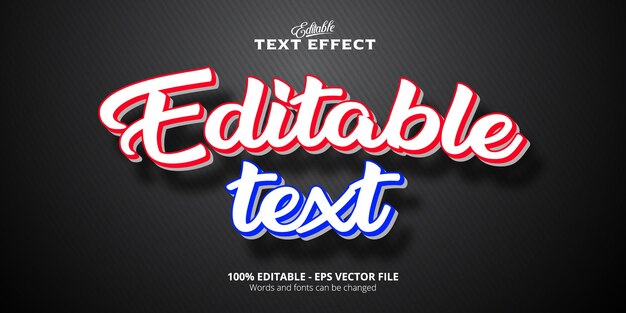 Editable text effect