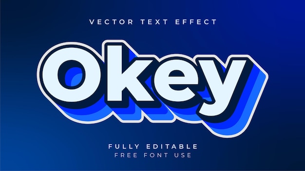 Vector editable text effect