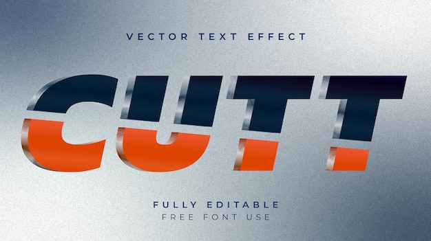 Vector editable text effect