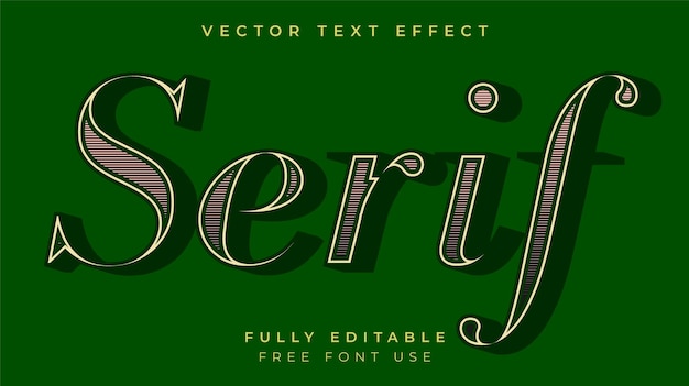 Vector editable text effect