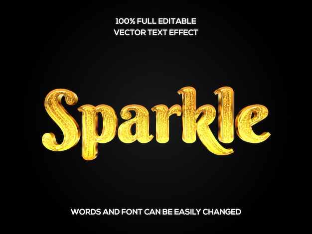 Editable text effect