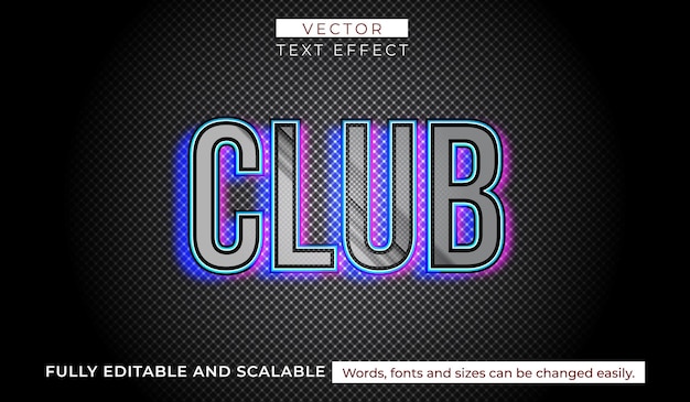 Vector editable text effect