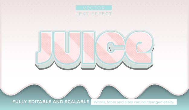 Vector editable text effect