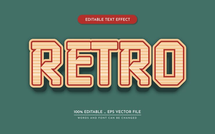 Vector 편집 가능한 텍스트 효과