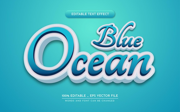 Vector editable text effect