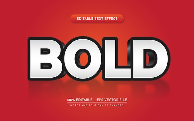 Vector editable text effect