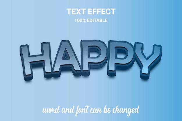 Editable text effect