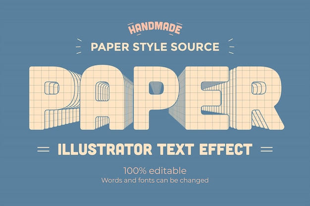 Vector editable text effect