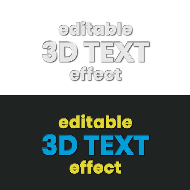 ベクトル 編集可能なテキストeffectmodern3d