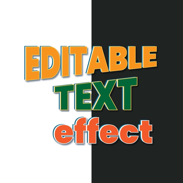 Editable Text EffectModern Retro