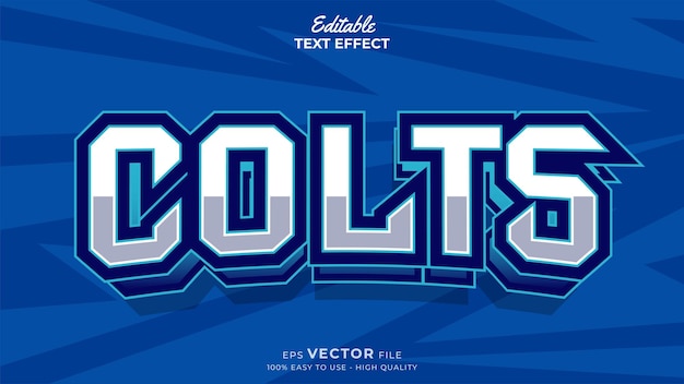 Vector editable text effects for american football sports events team