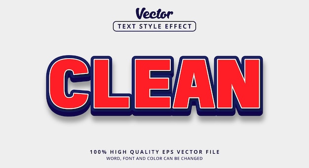 Editable text effects Clean text with modern style and fiery red color