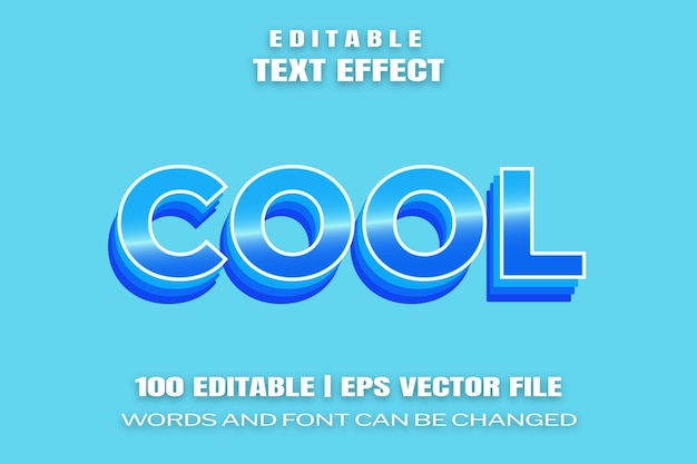 편집 가능한 텍스트 효과 멋진 단어와 글꼴을 변경할 수 있습니다.