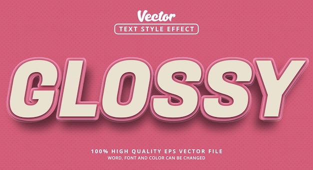 Editable text effects Glossy Text with glossy pastel colors and cute and fun combinations