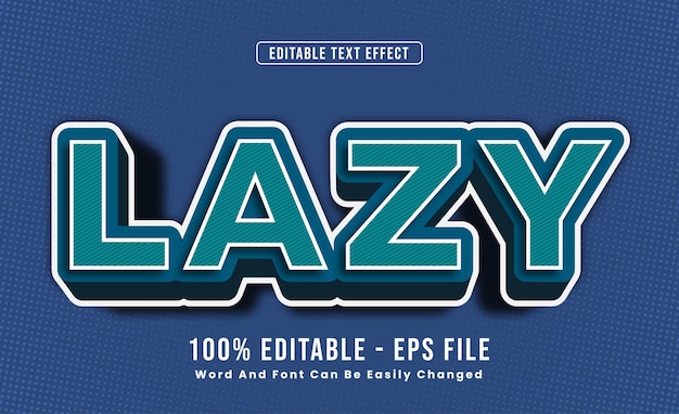 Editable Text Effects Lazy Words and fonts can be changed