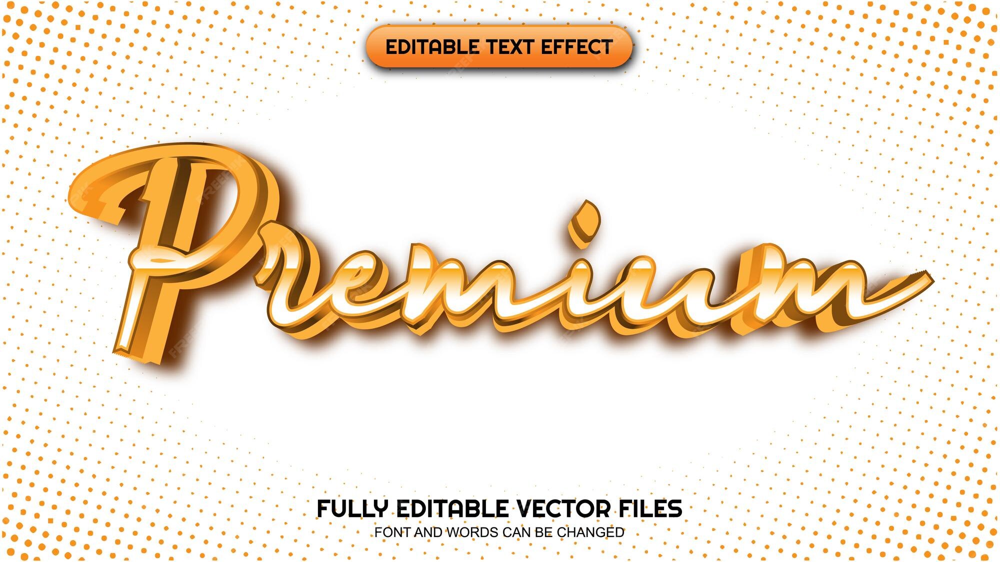 Premium Vector Editable Text Effects Premium Theme Premium Vector Editable Text Effects Premium Theme