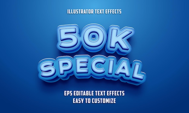 Editable text effects style on eps