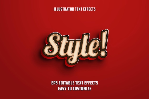 Editable text effects style