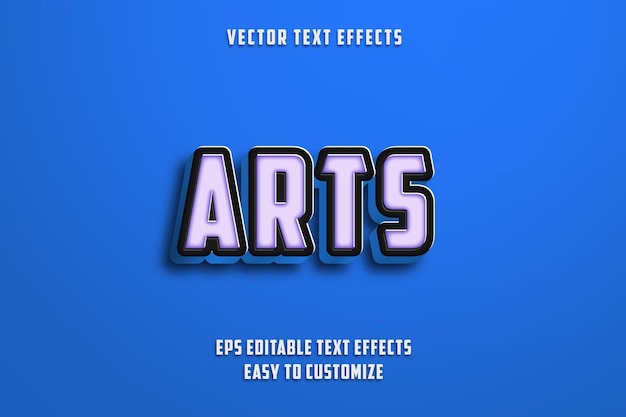 Editable text effects style