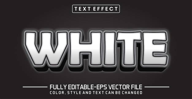 Editable text effects White text effects