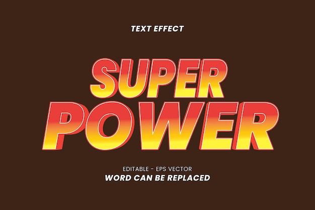 Редактируемые текстовые эффекты с Super Power Words