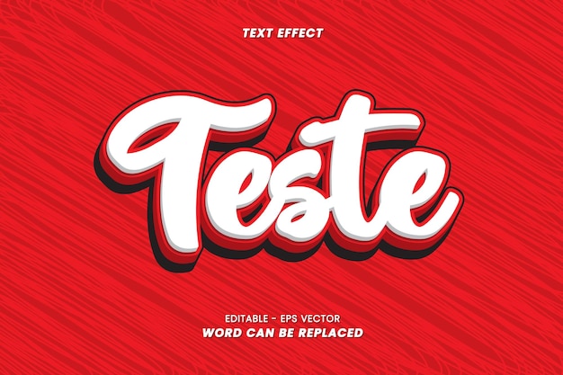 Vector editable text effects - word taste