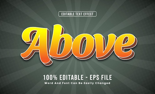 Editable Text Effects Above Words and fonts can be changed