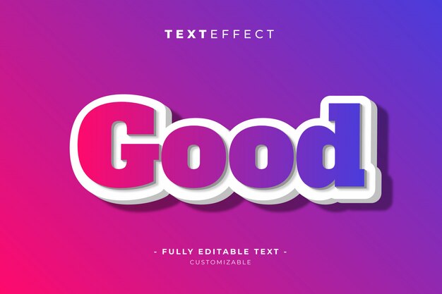 Editable  text and font effect style template