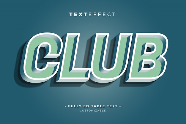 Editable text and font effect template 3d style premium vector