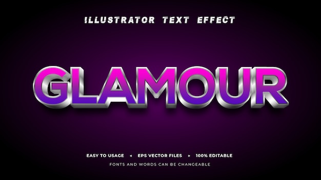 ベクトル editable_text_glamour_style_effect