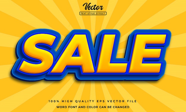 Editable text sale 3d style effect