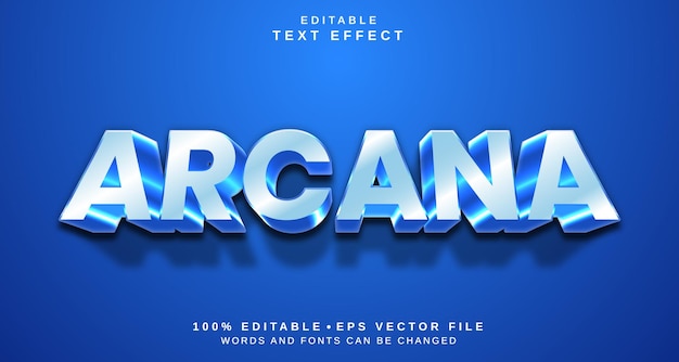 Editable text style effect Arcana text style theme