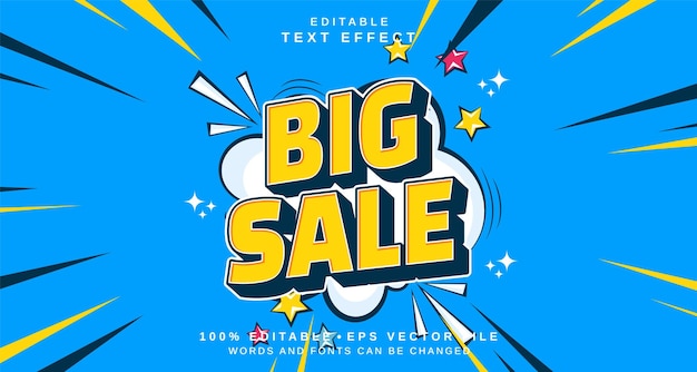 編集可能なテキストスタイルの効果 Big Sale テキストスタイルのテーマ