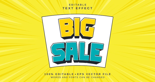 編集可能なテキストスタイルの効果 Big Sale テキストスタイルのテーマ
