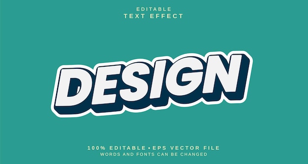 Editable text style effect Design text style theme