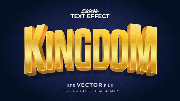 Editable text style effect - gold kingdom text style theme