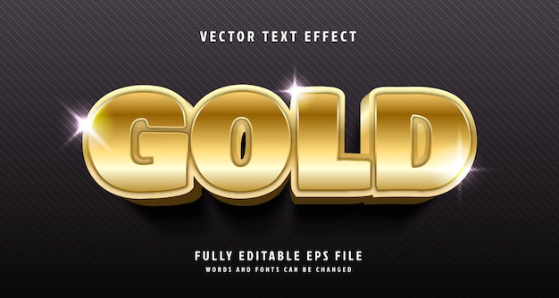 Editable text style effect Gold text style theme