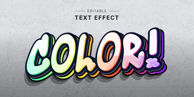 Editable text style effect  graffiti text style theme