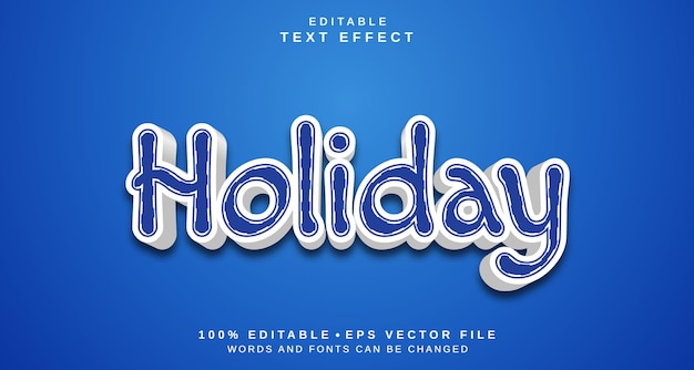 Editable text style effect Holiday text style theme