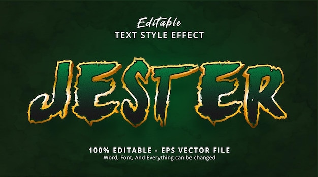 Editable text style effect jester text style theme