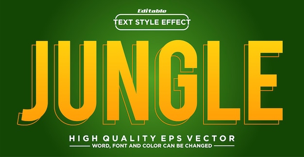 Editable text style effect Jungle