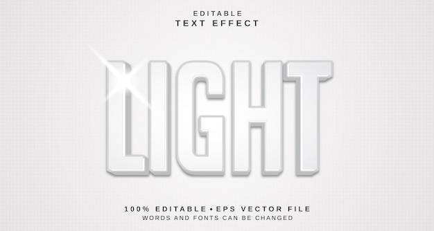 Editable text style effect Light text style theme