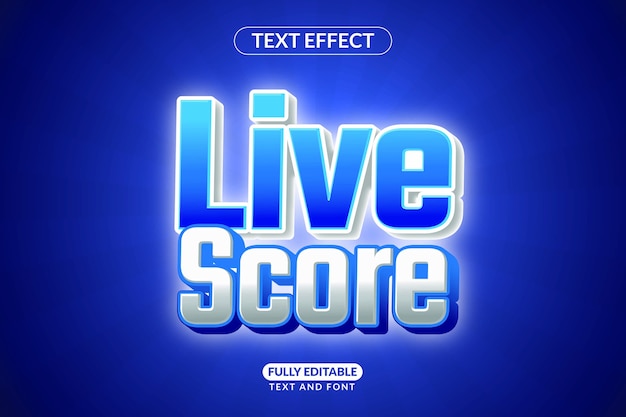 Editable Text Style Effect Live Score