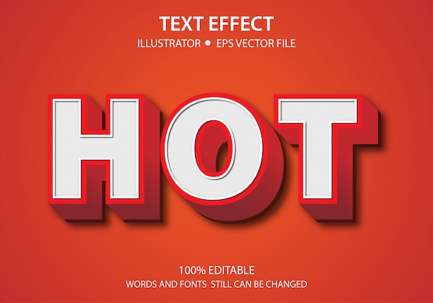 Editable Text Style Effect Modern Hot Premium 