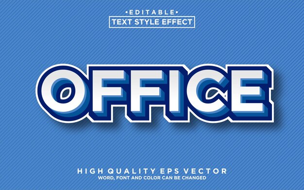 Editable text style effect office