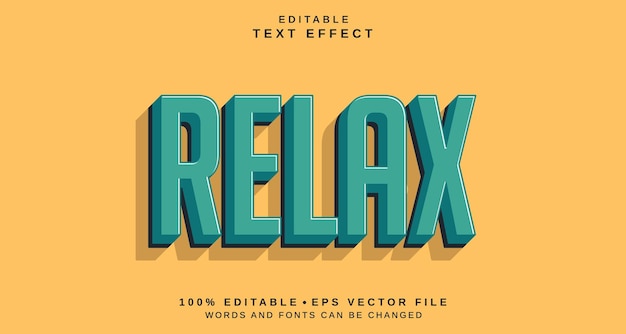 Editable text style effect relax text style theme