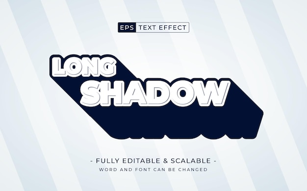 Vector editable text style effect retro long shadow text style theme