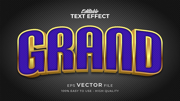 Vector editable text style effect - retro text style theme