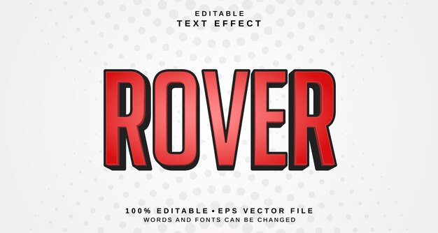 Editable text style effect Rover text style theme