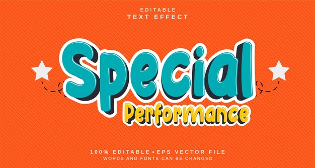 編集可能なテキストスタイルの効果 特別なパフォーマンステキストスタイルのテーマ